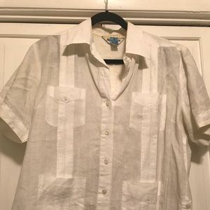 White linen shirt